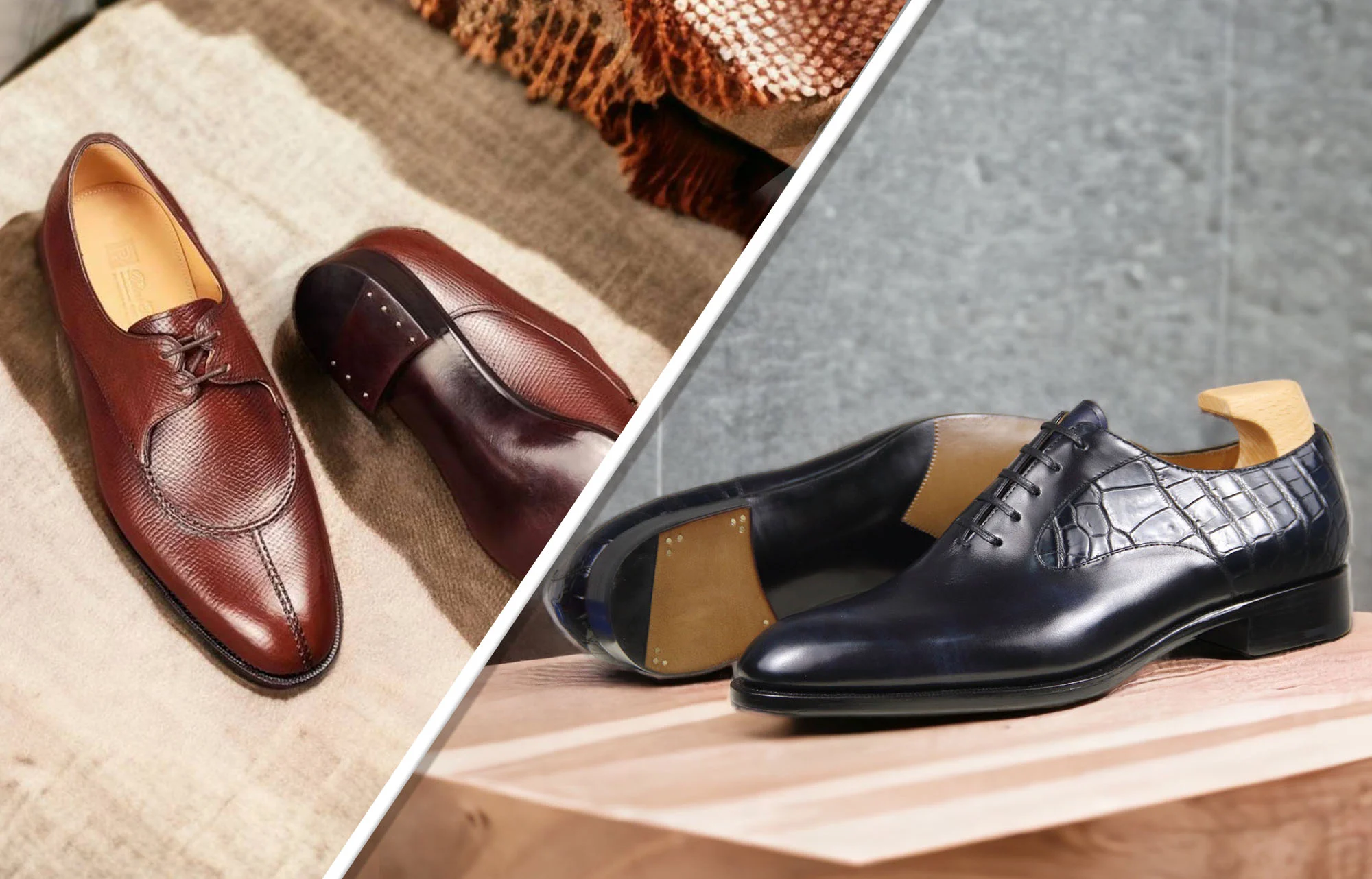皮鞋不同的楦型