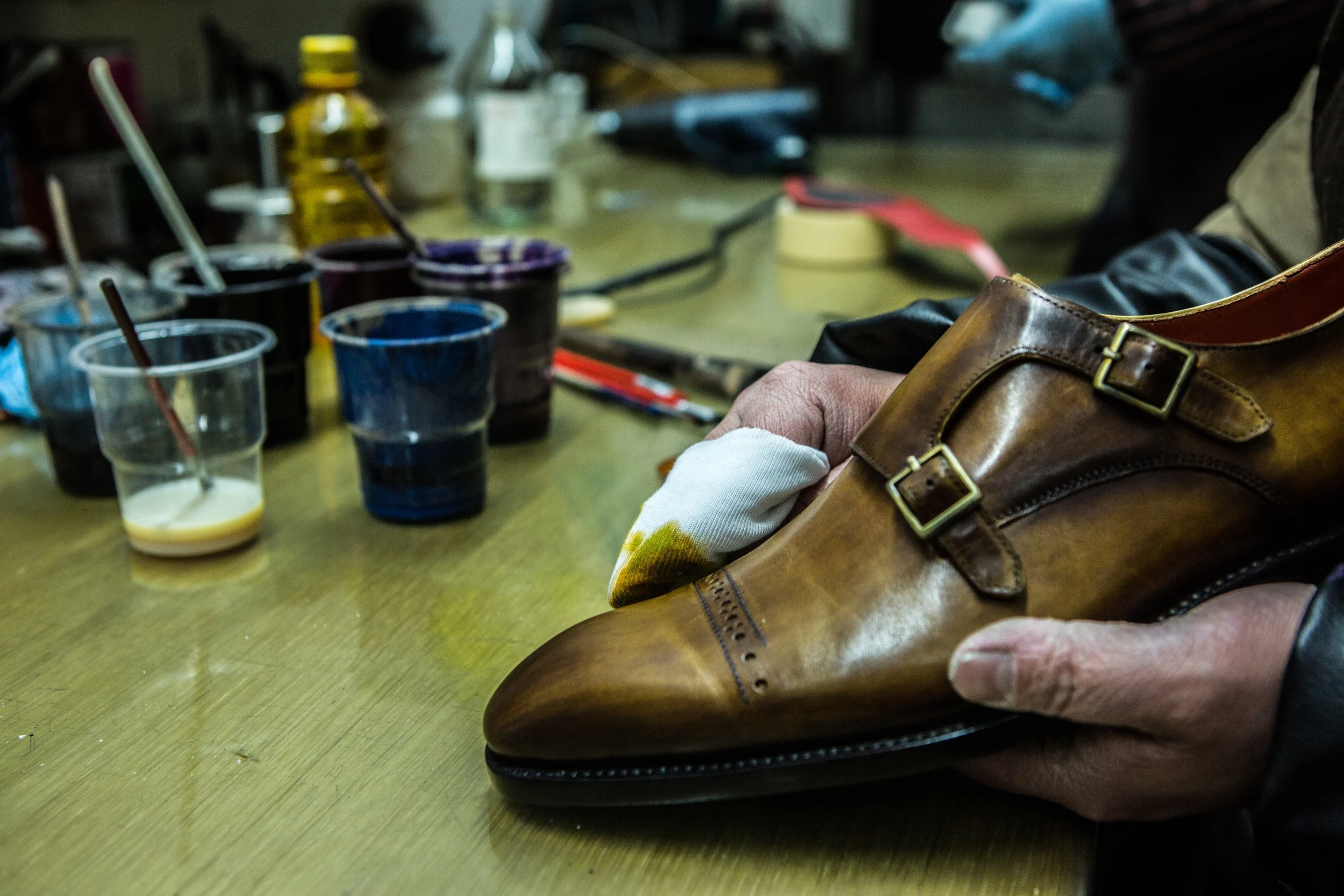 Patita皮鞋擦色工藝